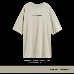 REMERA OVERSIZE VALTTERI AVELLANA - LIMITADA