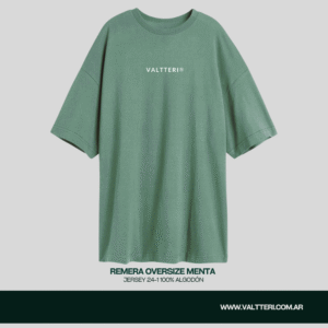 REMERA OVERSIZE VALTTERI VERDE MENTA - LIMITADA