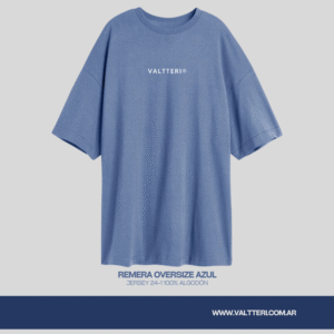REMERA OVERSIZE VALTTERI AZUL - LIMITADA