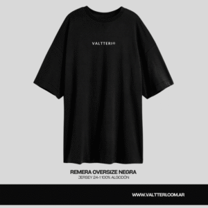 REMERA OVERSIZE VALTTERI NEGRA - LIMITADA